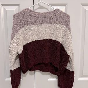 Purple and White Sweater